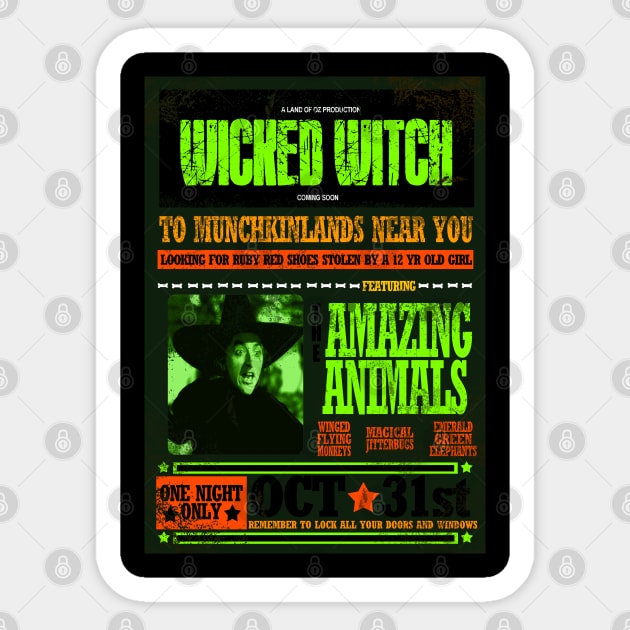 wanted wicked witch Sticker by richhwalsh